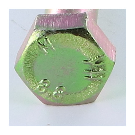 1 x Corps de boulon filetage partiel Tête hexagonale TH M20X180 Classe 8.8 Bichromaté