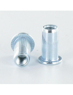 Ecrous à sertir Tête plate TP M10X22 ACPC60 Acier zingué