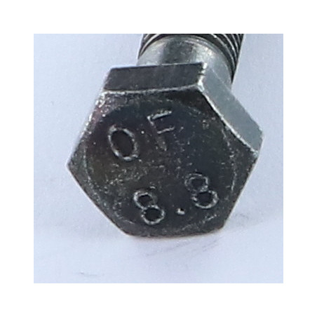 1 x Corps de boulon filetage partiel Tête hexagonale TH M8X35 Classe 8.8 Acier zingué noir