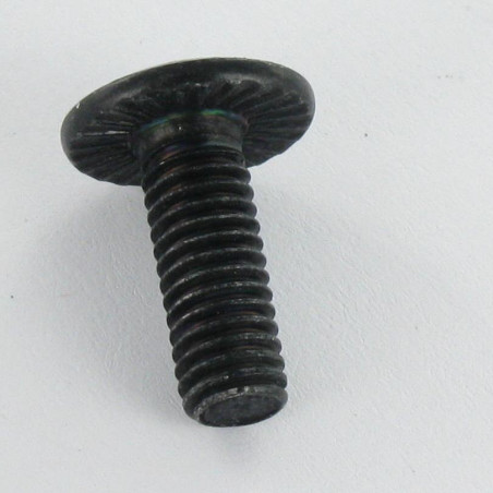 1 x Vis Poelier Clé de 4 HC4 M6X16 Cranté SOUS Tête Acier zingué noir