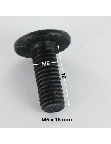 1 x Vis Poelier Clé de 4 HC4 M6X16 Cranté SOUS...