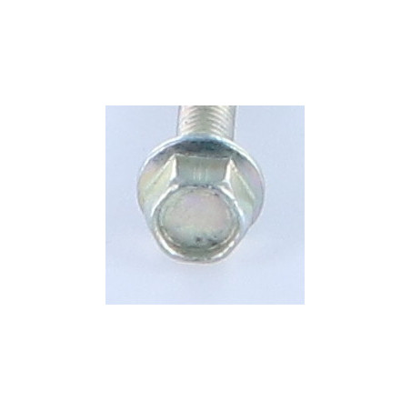 1 x Vis métaux Tête hexagonale TH M8X30 Acier zingué Embase collerette crantée