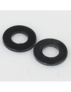 Rondelle Plate 6.4X14X0.8 Ordinaire Acier zingué noir