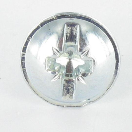 1 x Vis Poelier POZI et fendu M6X15 Cranté Acier zingué