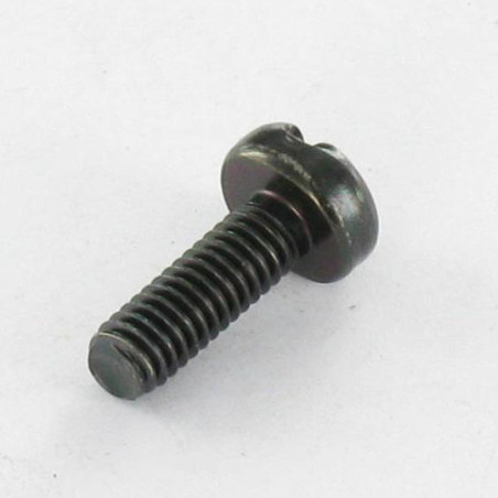1 x Vis métaux Tête cylindrique large TCL Fendue M6X25 Acier zingué noir