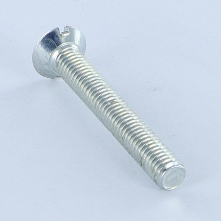 1 x Vis métaux Tête fraisée Fendue M3X20 Acier brut microvis