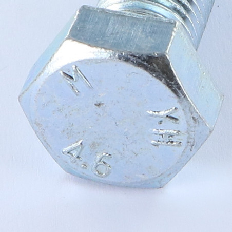 1 x Corps de boulon filetage partiel Tête hexagonale TH M16X40 4.6 Acier zingué