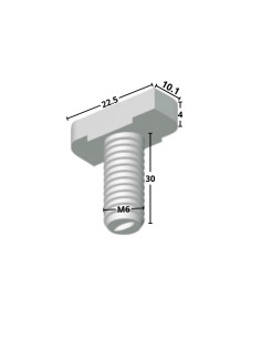 Vis métaux Tête marteau M6X30 pour profilés 28/15 Classe... 2