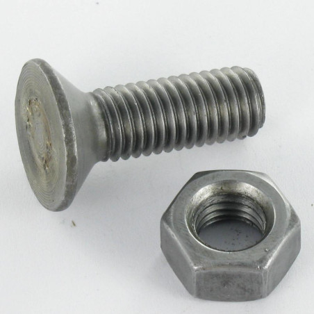 1 x Boulon de charrue Tête fraisée M12X40 1 Ergot Classe 8.8 Acier brut