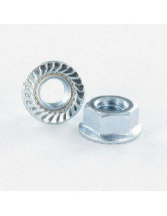 Ecrou hexagonale Embase collerette crantée M12 Classe 8...