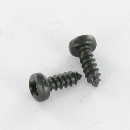 1 x Vis tôle tête cylindrique bombée large Pozi 4.8X19 Acier zingué noir