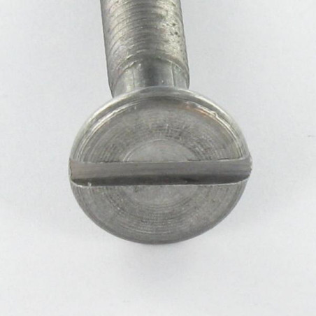 1 x Vis métaux Tête cylindrique large TCL Fendue M6X45 Cranté Acier brut