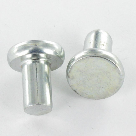 1 x Rivet à frapper Tête plate 6.5X10 Acier zingué EP.T2.5