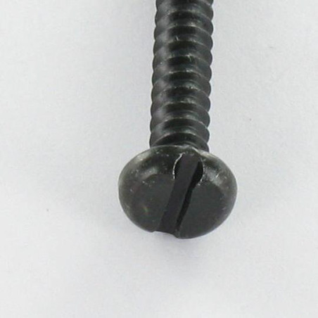 1 x Vis tôle Tête cylindrique TC Fendue 3.5X16 Acier zingué noir