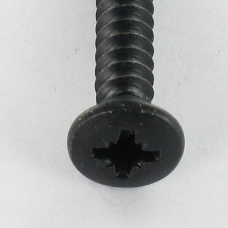 1 x Vis tôle Tête fraisée bombée TFB Pozi 4.8X22 Acier zingué noir