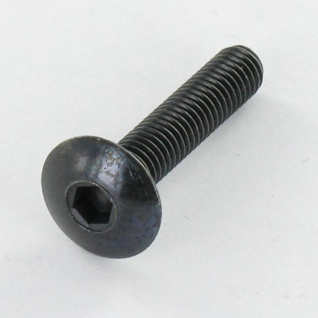 1 x Vis Poelier M6X60 Clé de 4 HC4 Acier zingué noir