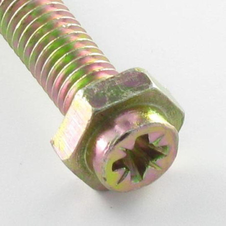 1 x Vis cassette Tête hexagonale TH Pozi M6X45 Pozi 2 Classe 6.8 Bichromaté
