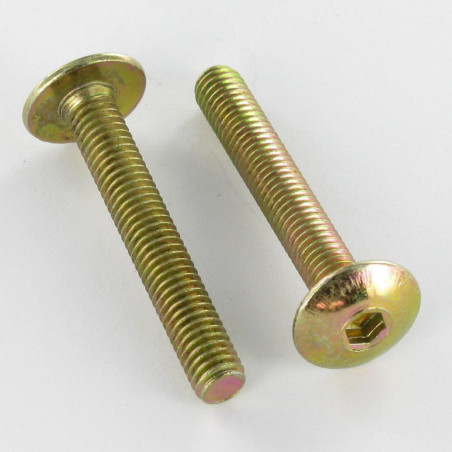 1 x Vis Poelier M8X50 Clé de 5 HC5 Bichromaté