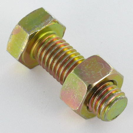 1 x Boulon (vendu avec Ecrou) M8X25 Classe 6.8 ISO4017+4032 Bichromaté 200HBSSR