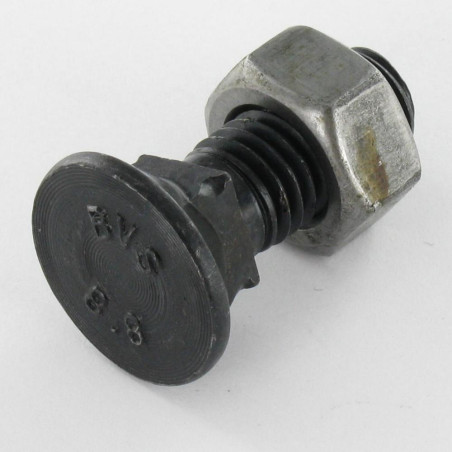 1 x Boulon de charrue TFCC tête fraisée collet carré M14X40 Classe 8.8 Acier brut