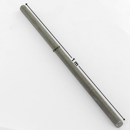 1 x Tige filetée M18 Longueur 1 mètre Classe 10.9 Acier brut