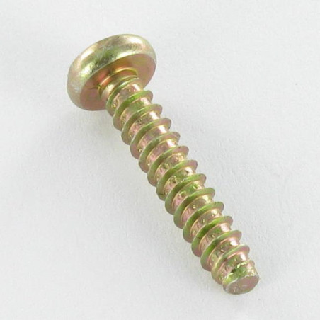1 x Vis tôle tête cylindrique bombée large Pozi 2.9X9.5 Bichromaté Sans pointe