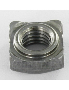 Ecrou carré à souder Collerette M8 14X14X6.5 Acier brut 2