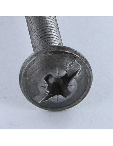 1 x Vis Poelier POZI et fendu M4X65 Filetée sur...