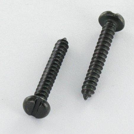 1 x Vis tôle Tête cylindrique TC Fendue 3.5X25 Acier zingué noir