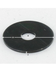 Rondelle Plate 8X20X2 Acier brut zingué nickel noir 480... 2