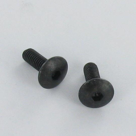 1 x Vis Poelier Clé de 5 HC5 M8X25 Cranté SOUS Tête Acier zingué noir