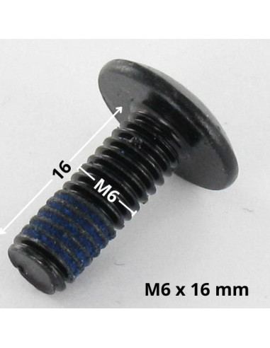 1 x Vis Poelier M6X16 Clé de 4 HC4 Acier zingué...