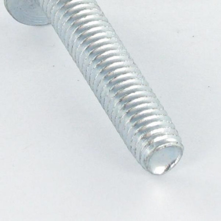 1 x Vis autotaraudeuse Tête hexagonale TH Embase collerette Lisse M3X8 Acier zingué microvis