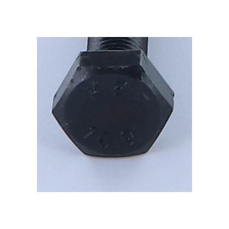 1 x Vis métaux Tête hexagonale TH M16X50 Classe 10.9 Filetage total Pas fin Pas de 150 Acier brut