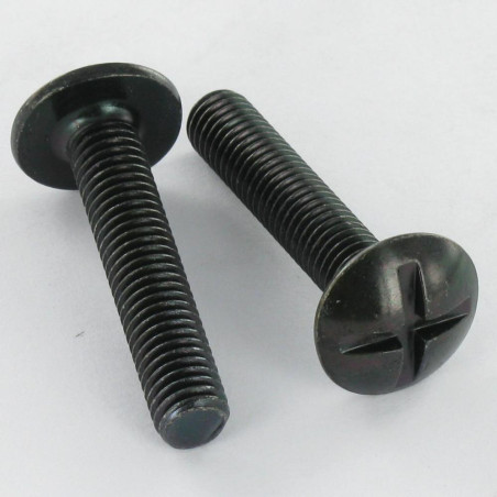 1 x Vis Poelier Fendue En Croix M8X55 Acier zingué noir