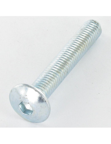 1 x Vis Poelier M8X55 Clé de 5 HC5 Acier zingué...
