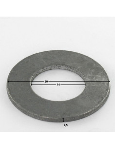 Rondelle Plate M14X30X2.5 M Acier brut 2