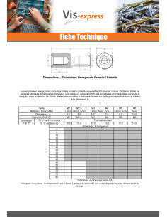 Entretoise Hexagonal Femelle femelle M3 5X12 Filetée sur... 2