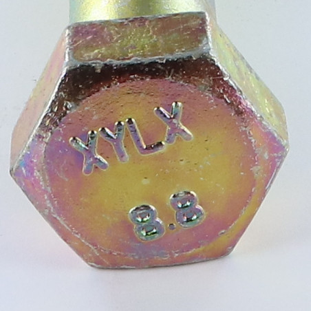 1 x Corps de boulon filetage partiel Tête hexagonale TH M20X170 Classe 8.8 Bichromaté