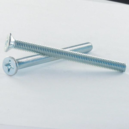 1 x Vis métaux Tête fraisée Phillips n° 3 M6X16 Acier zingué