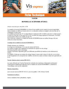 Rondelle SCHNORR M3 Acier brut Type S 409400 2
