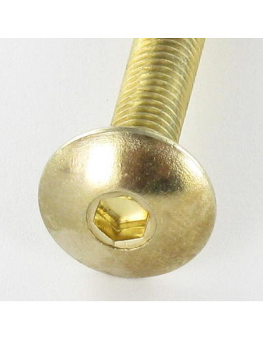 1 x Vis Poelier M6X55 Clé de 4 HC4 Acier laitonne