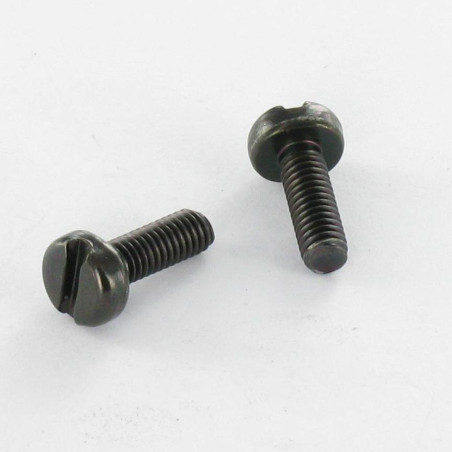 1 x Vis métaux Tête cylindrique large TCL Fendue M6X16 Acier zingué noir