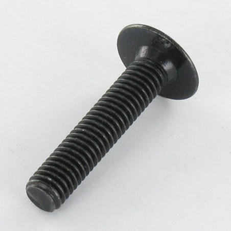 1 x Vis Poelier M6X14 Clé de 4 HC4 Acier zingué noir