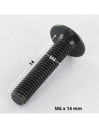 1 x Vis Poelier M6X14 Clé de 4 HC4 Acier zingué...