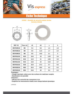 Rondelle SECURITE ONDULEE Fendue Inox A1 M20 2