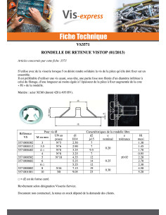 Rondelle RETENUE VISTOP 10 Acier zingué 2