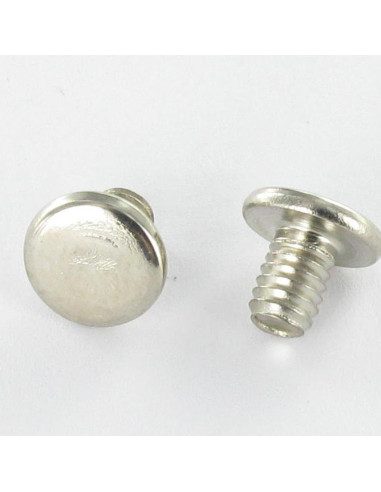 1 x OBTURATEUR Laiton nickelé Tête plate 4.6X6...