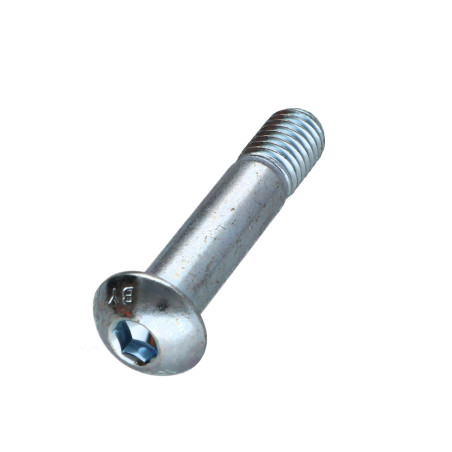 1 x Vis métaux BHC (Tête Bombée Hexagonal creux) M10X55 Filetée sur 15 Classe 10.9 Clé de 6 HC6 Acier zingué