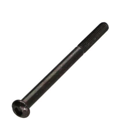 1 x Vis métaux BHC (Tête Bombée Hexagonal creux) M6X80 Filetage partiel Classe 10.9 Clé de 4 HC4 Acier zingué noir